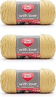 Vista 1 de Red Heart with Love - Hilo de seda de maíz, paquete de 3 unidades de 6.98 oz/7 onzas, acrílico, 4 medianos (peinado), 370 yardas, tejido/ganchillo