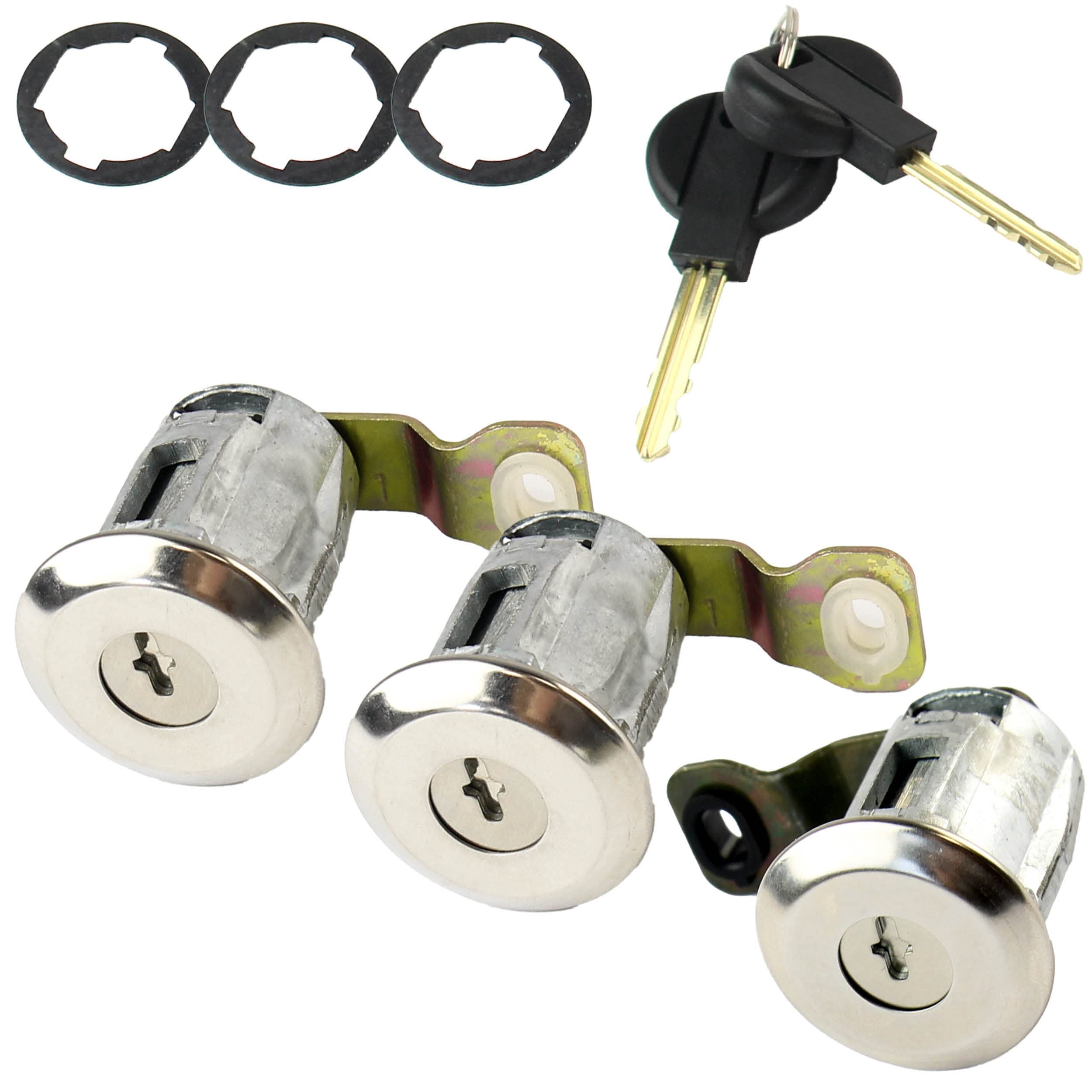 3 serrures de porte compatibles pour Berlingo 1 et Partner 1 (1996-2008) Barillets + double de clés | 4162Q4, 9170CX, 9170CW, 4161H9