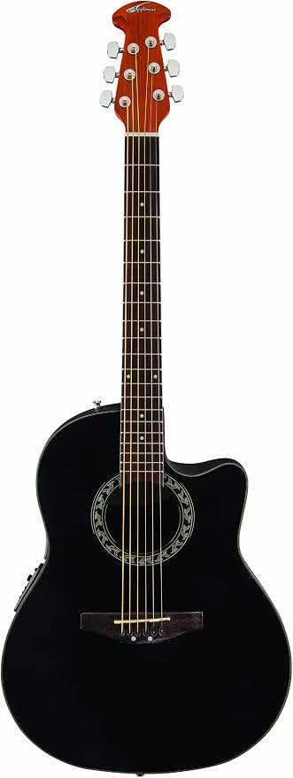 Amazon.com: Ovation Applause Balladeer Cutaway Dreadnought guitarra  acústica-eléctrica, Negro : Instrumentos Musicales