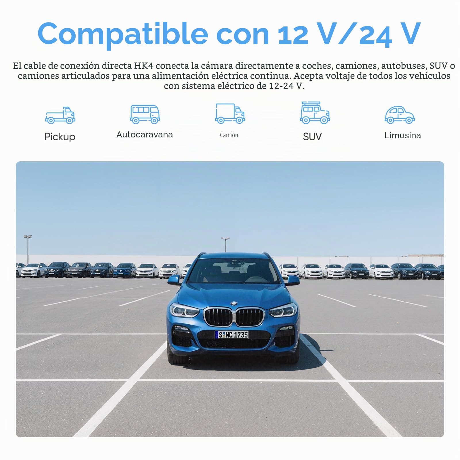 VIOFO HK4 Acc HardWire Kit para A329/T130/A119 Mini 2/WM1/A229/A139 Serie, activa modo de estacionamiento y protección de baja tensión, fusible necesario