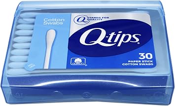 Q-Tips Cotton Swabs - Travel Q-Tips for Beauty, Makeup, Nails and More, Perfect for On the Go, 30 Count - 7 Pack