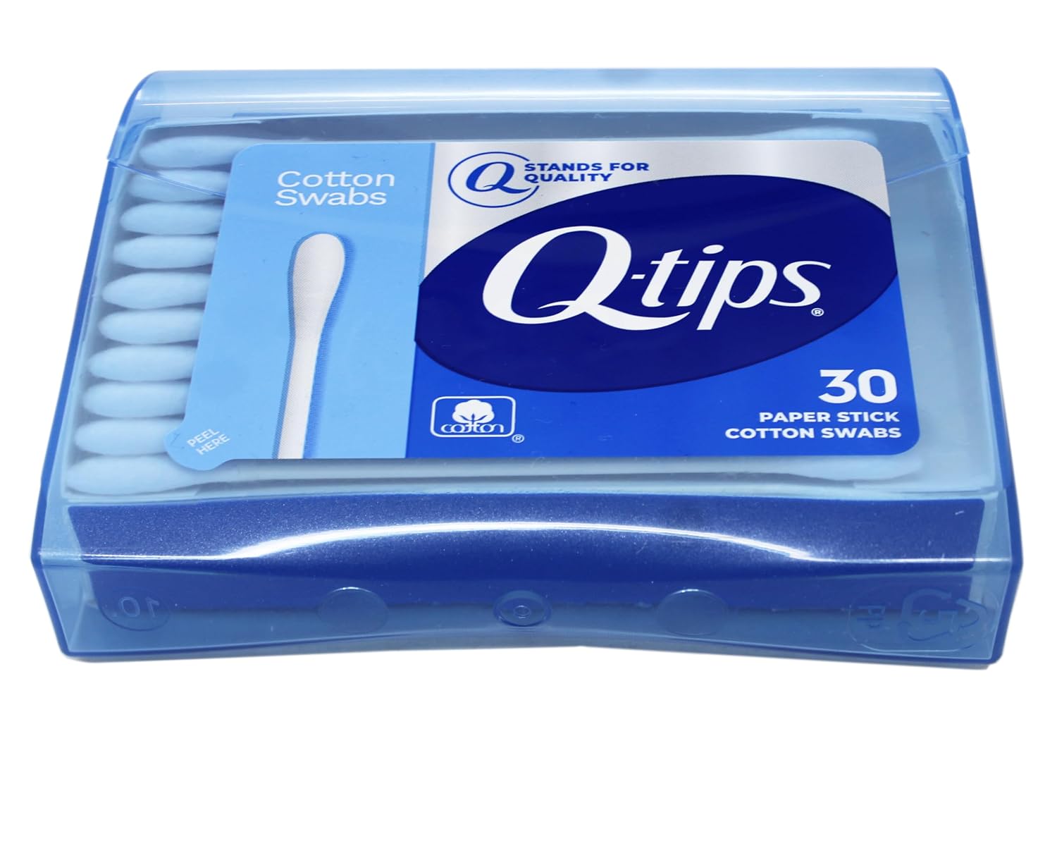 Q-tips Cotton Swabs - Travel Q-tips for Beauty, Makeup, Nails and More, Perfect for On the Go, 30 Count - 12 Pack image 3