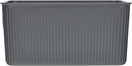 TATAY Plastic Storage Basket 5 L Baobab | Organizer Box | Integrated Handles | Compact and Versatile Design | BPA-Free Plastic | 18,1x27,2x13 cm, Grey - 4