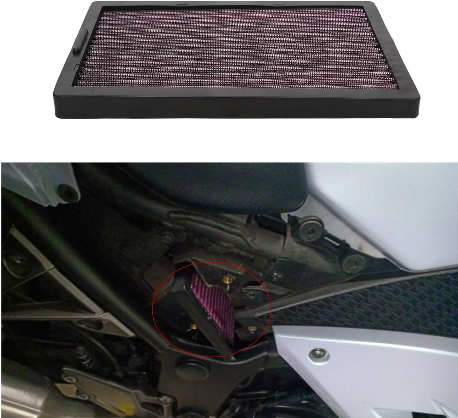 CICMOD High Performance Flow Panel Air Filter For Kawasaki NINJA 250 300 Z250 EX250R EX300 EX300B/A EX250E 2008-2015 Washable Reusable