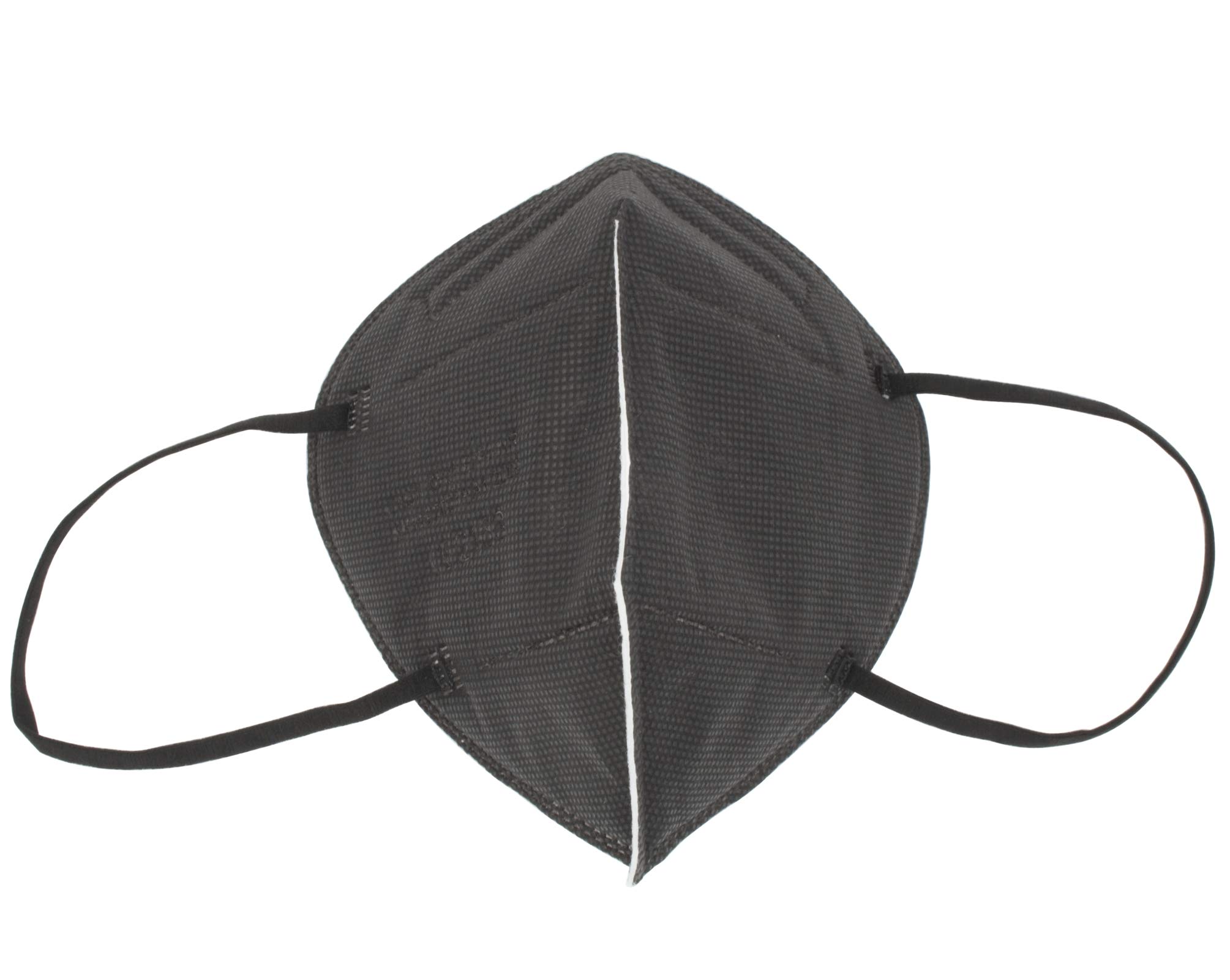 TBOC FFP2 Masken - [Packung 40 Einheiten] Einwegmasken [Schwarz] 5 Schichten [Nicht wiederverwendbar] Atmungsaktives Falten mit Nasenklemme