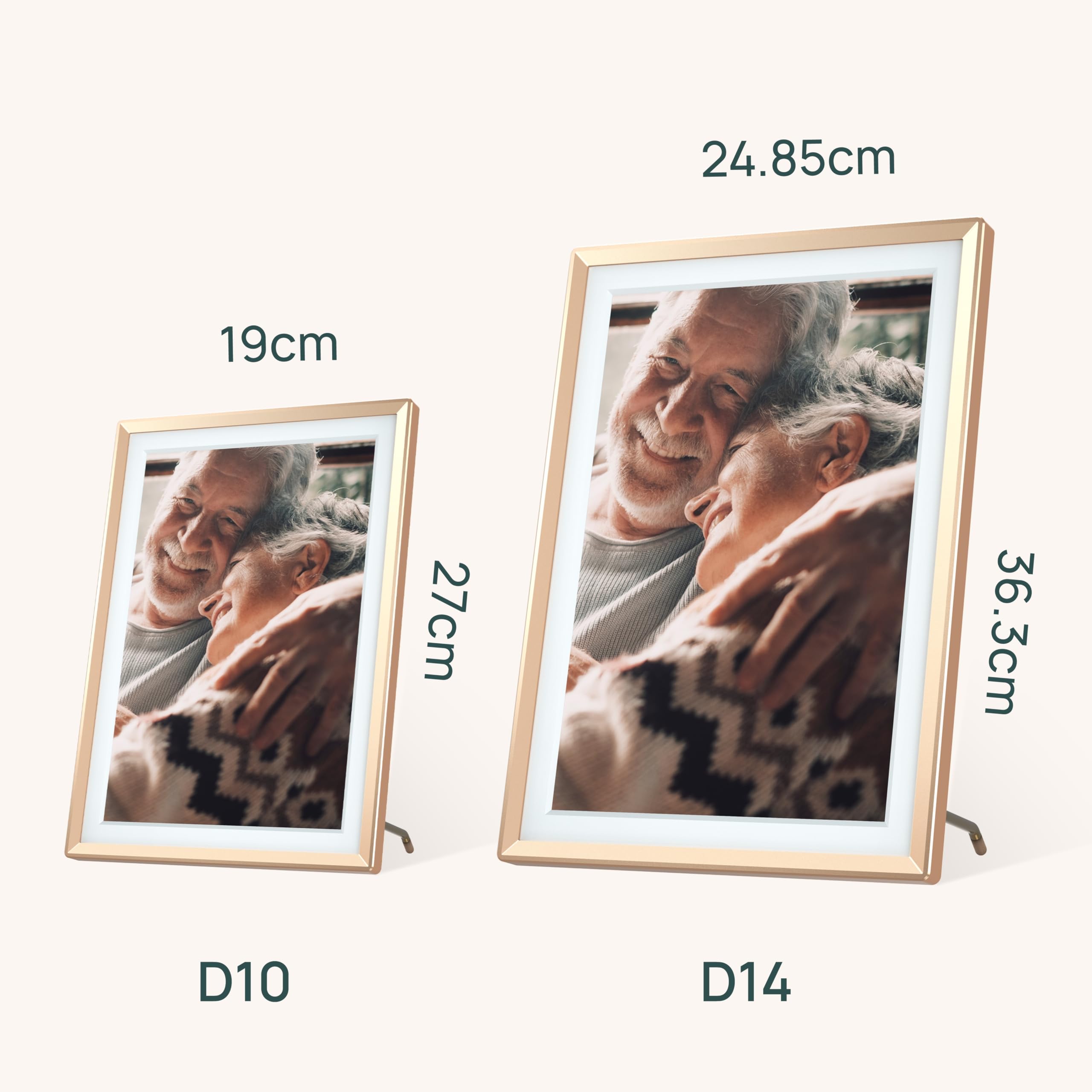 ARZOPA 14 Zoll Metall Digitaler Bilderrahmen Kostenloser Cloud Storage Unbegrenzt Fotos & Videos über App Teilen 1920 * 1200 FHD Touchscreen Elektronischer Bilderrahmen Geschenk für die Familie - D14