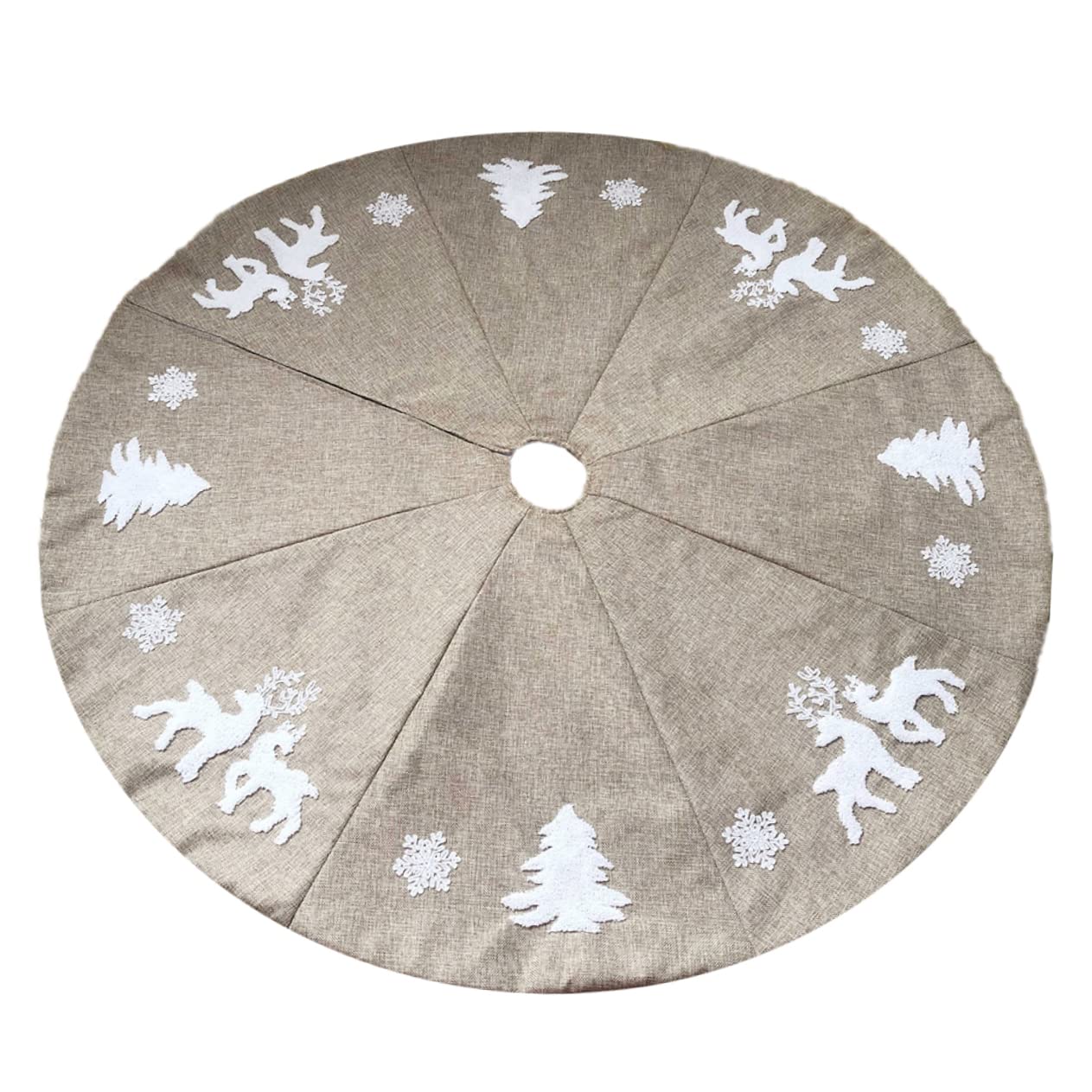 1pezzi Copertura Base Albero di Natale in Tessuto Non Tessuto Gonna per Albero di Natale Grembiule Decorativo Natalizio per Casa