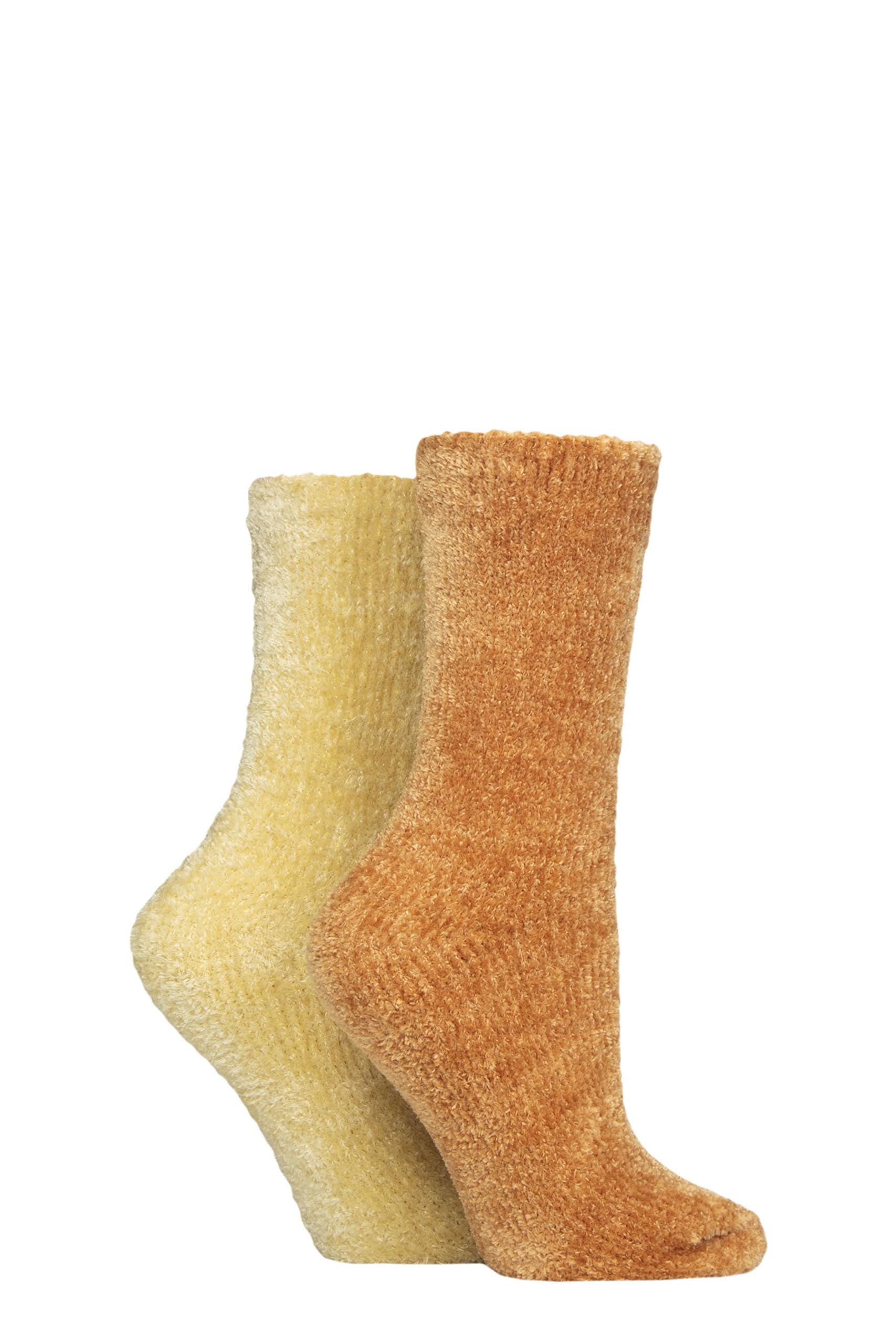 SockShop Ladies Chenille Boot Socks - Silky Smooth Material, for Outdoors, walking & Hiking in a Multipack of 2 Pairs in Many Colours Size 4-8 (UK, Numeric, 4, 8, Regular, Regular, Pumpkin Spice)