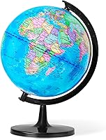 Vista 1 de GOCHANGE Globo infantil de 10 pulgadas, herramientas de geografía educativa con base gruesa estable, globo giratorio de 360° para aprender