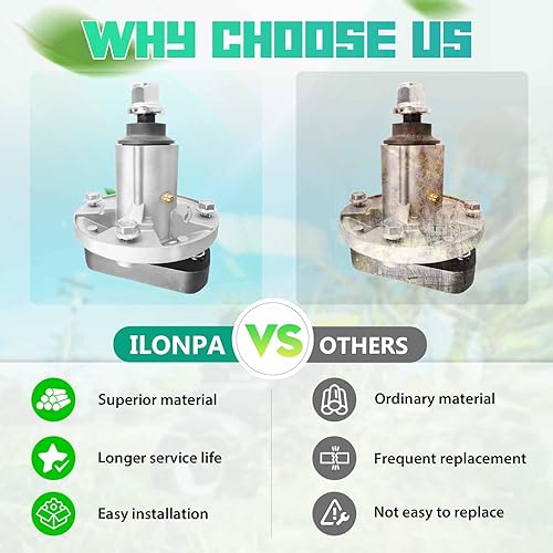 Miniatura 6 de Conjunto de husillo de cubierta de cortacésped para John Deere GY20050 GY20785 L100 L107 L108 L110 L120 L130 42in y 48in Decks