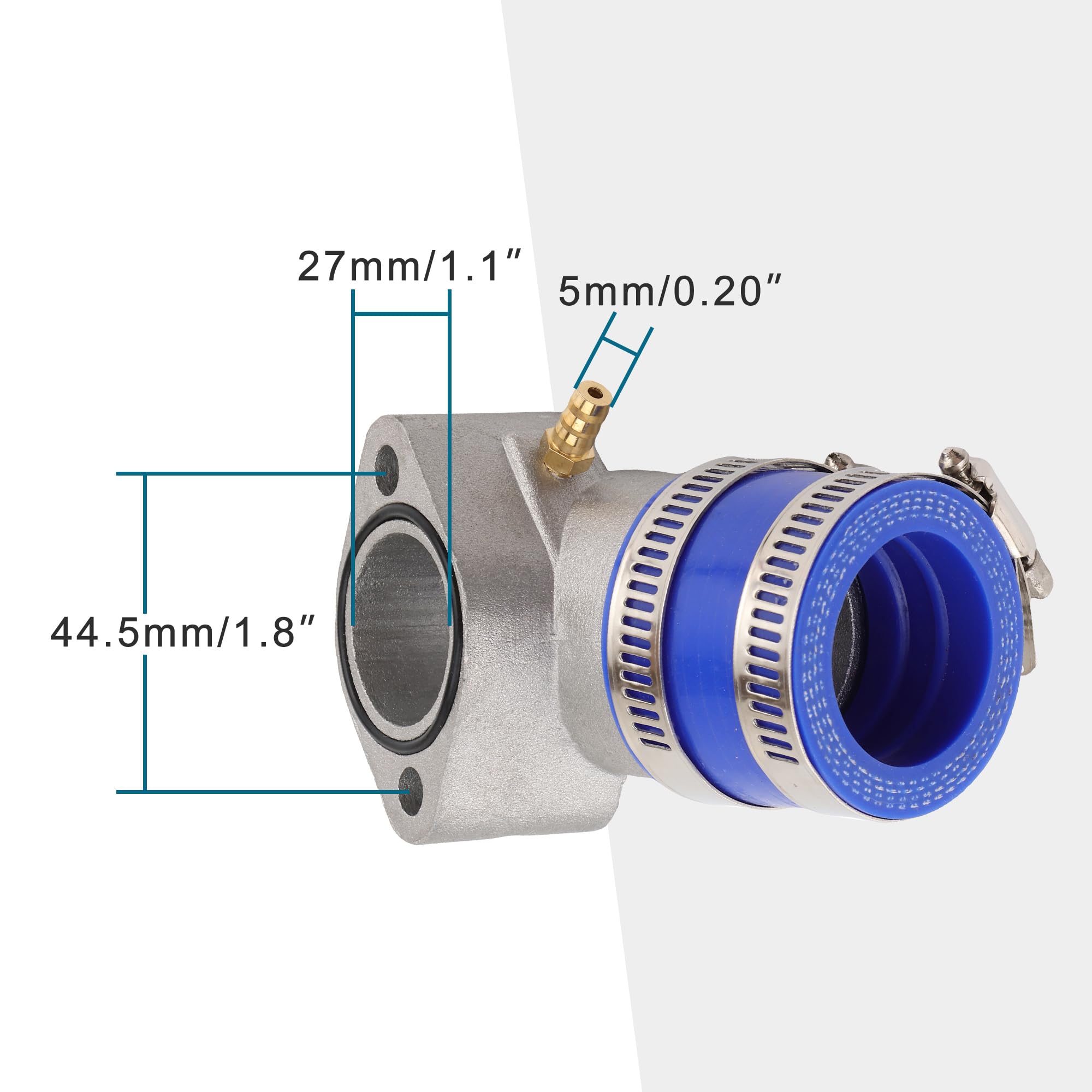 GOOFIT Collecteur D'admission De Carburateur De Moto Bleu Tuyau D'admission Remplacement pour GY6 150