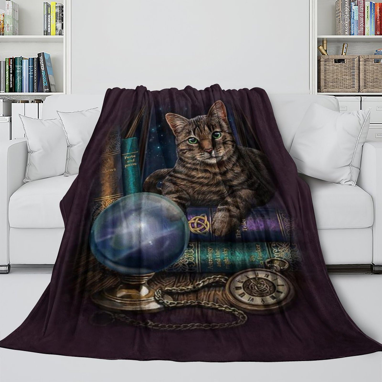 Cat Soft Fuzzy Blanket - 3D Animal Soft Blanket Birthday Gift for Son Daughter Grandson Granddaughter Friend 60x80inch(150x200cm)