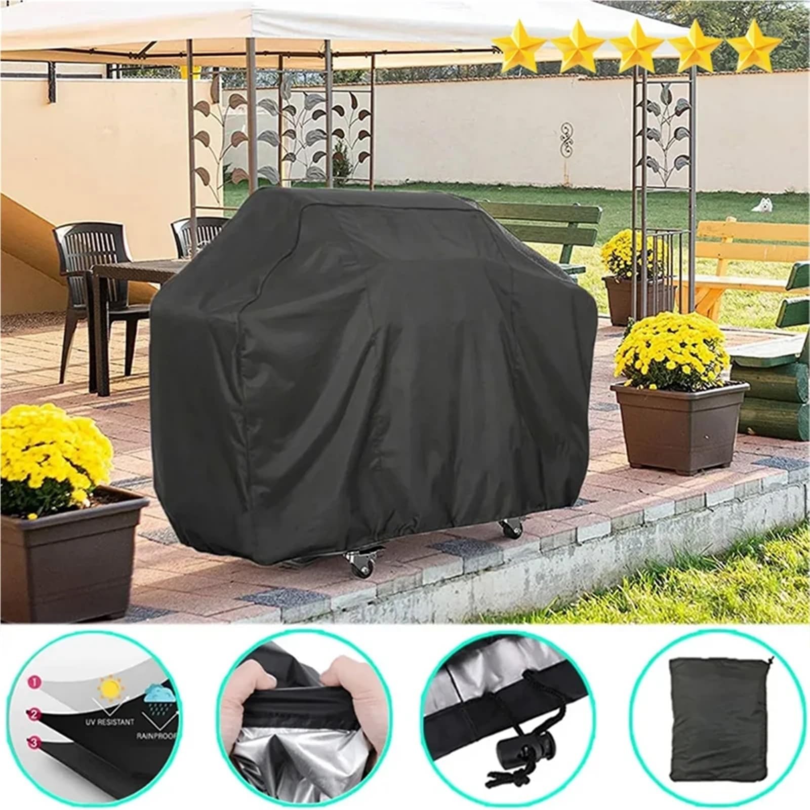 Cubierta de Barbacoa, Cubierta de Barbacoa Pesada Funda for Barbacoa Exterior Resistente, Funda for Parrilla, protección contra la Lluvia, for Exteriores Resistente