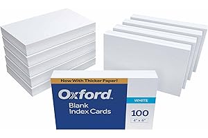 Oxford Blank 4 x 6 White Index Cards (40 Packs)