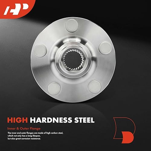Miniatura 4 de A-Premium Cojinete de rueda delantera y conjunto de cubo compatible con Toyota Corolla 2003-2019, FWD, con 5 lengüetas