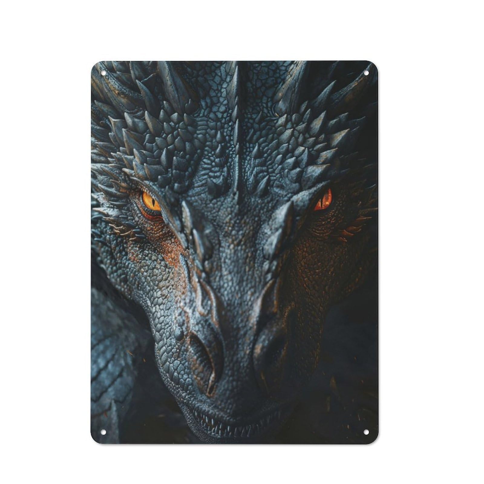 Black Dragons Wrath Cottage Style Metal Wall Decor 40x30cm, Farmhouse Metal Sign for Kitchen, Cottage, Porch Or Garden Room