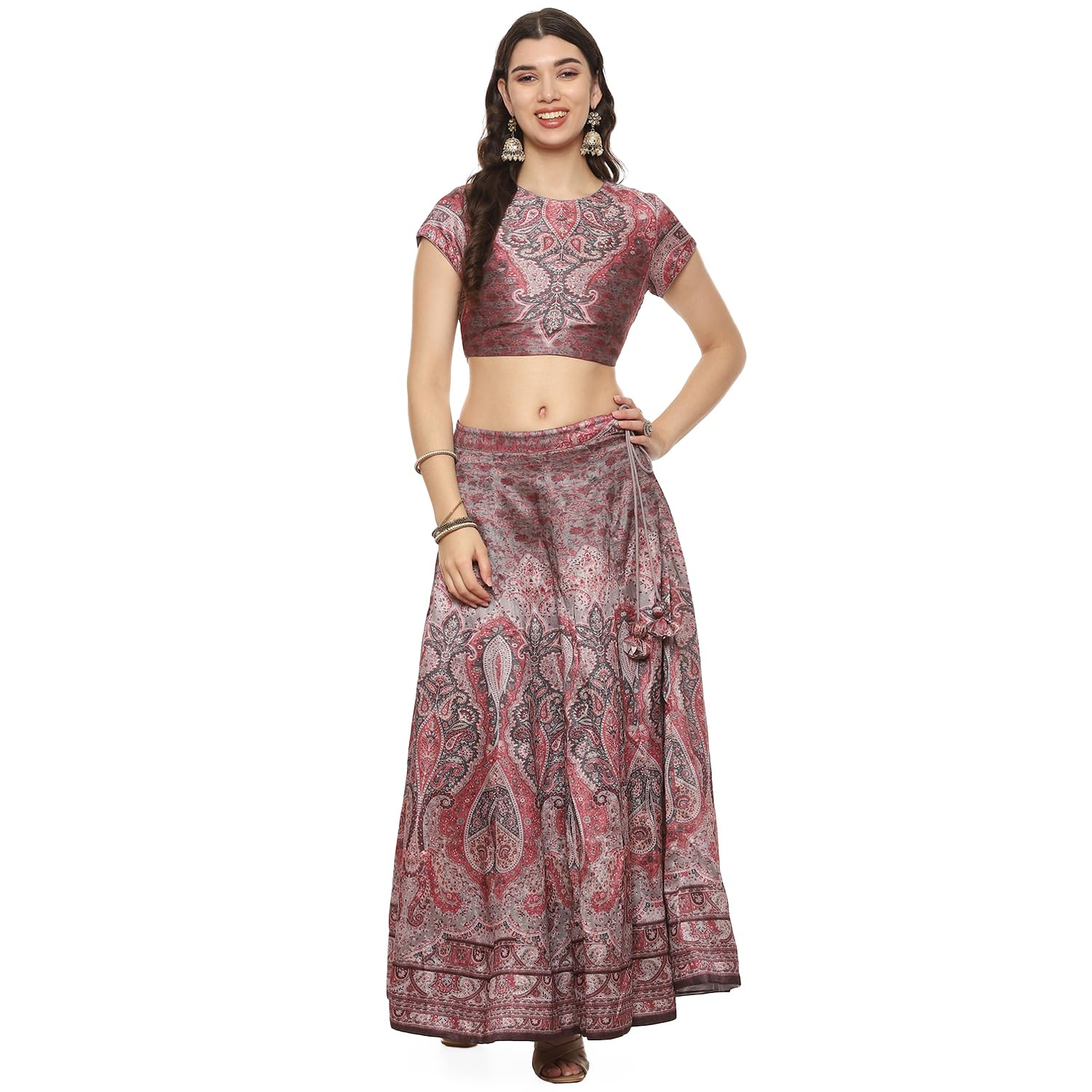 biba Women Poly Dupion Printed 2 Piece Set-picture-12