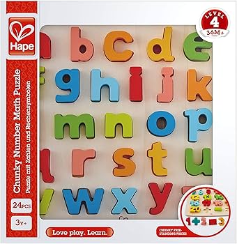 Amazon.co.jp: Hape(ハペ) アルファベットパズル(小文字) E1552A