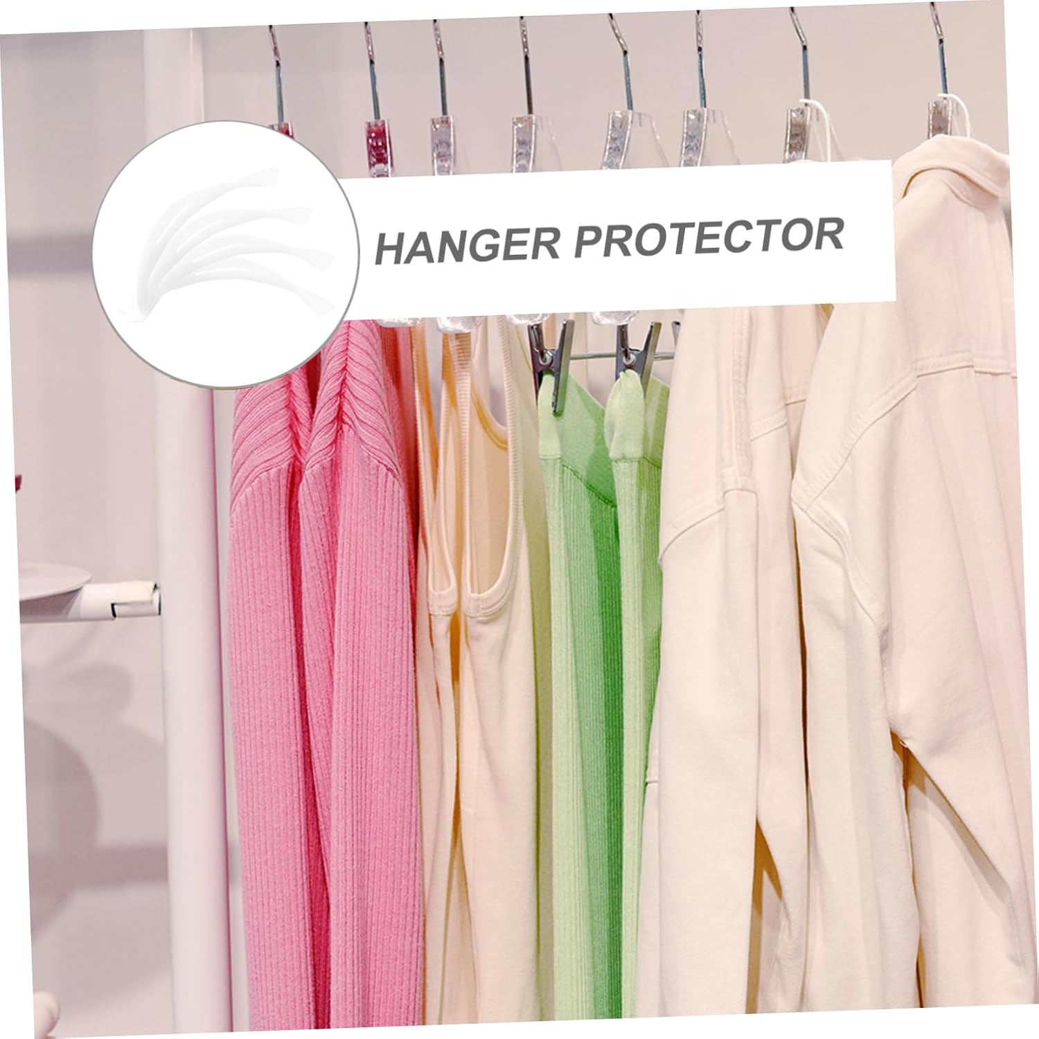 Cabilock 20Pcs Non Slip Sponge Hanger Protector Covers Scratch Clothing Hanger Sleeves for Home Dorm and Clothing Shops