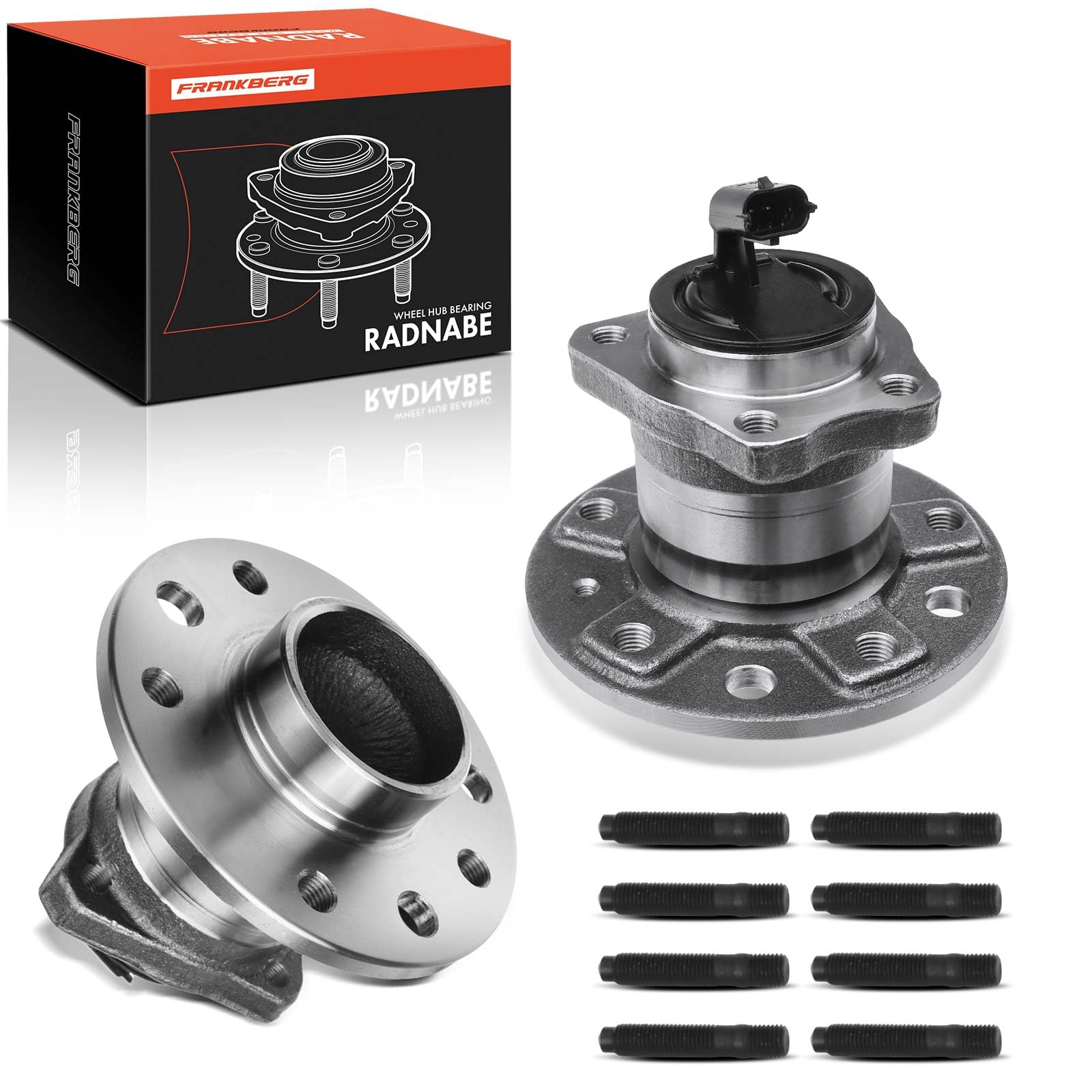 Frankberg 2x Radlager Radlagersatz Hinten Flansch-Rad ⌀140 Mit ABS Gehäusesensor Kompatibel mit Zafira/Zafira Family B Astra H Meriva B Astra H Replace# 93178626, 1604316
