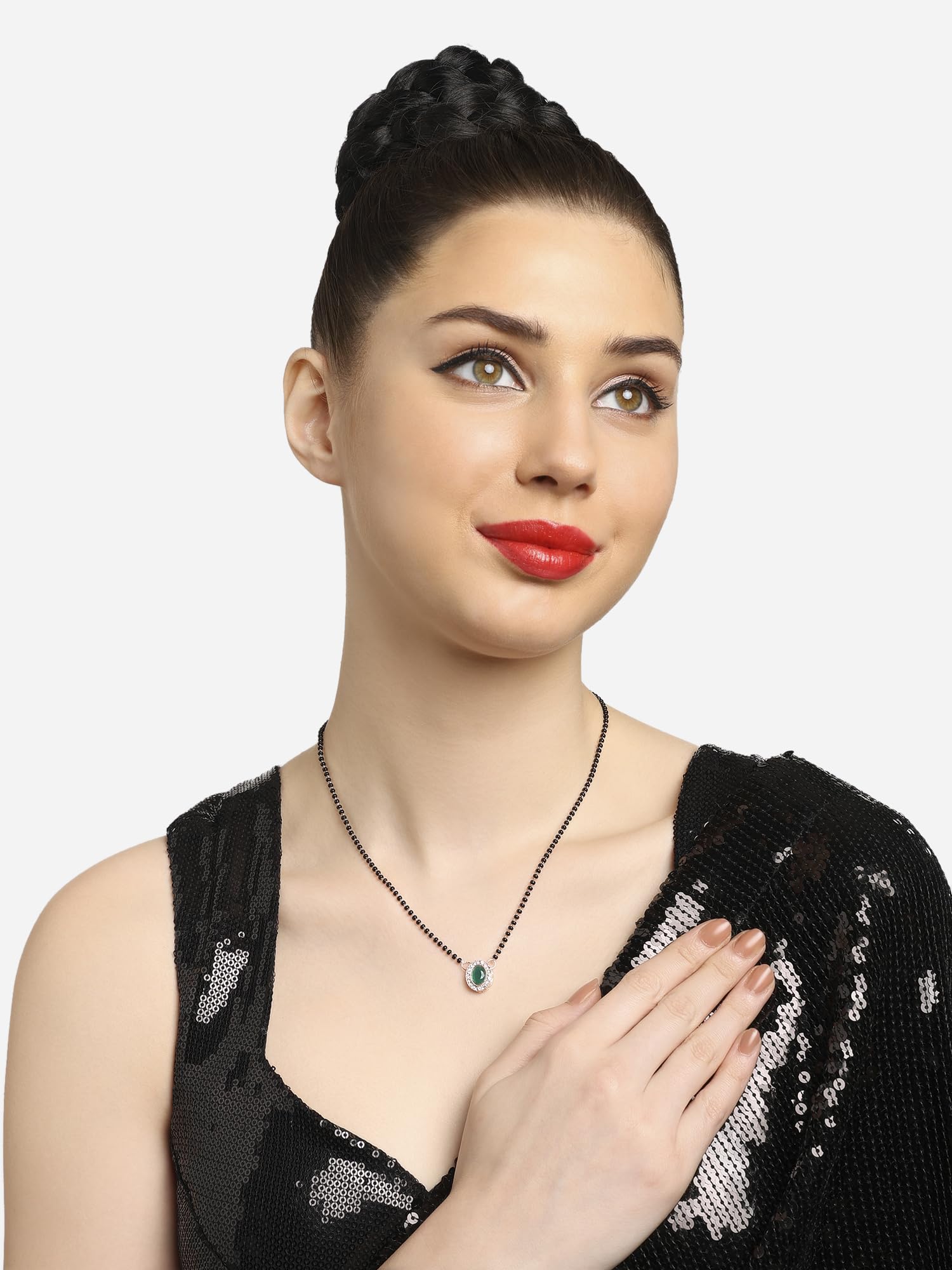 Austrian Diamonds & Beads Mangalsutra-ZPFK16909