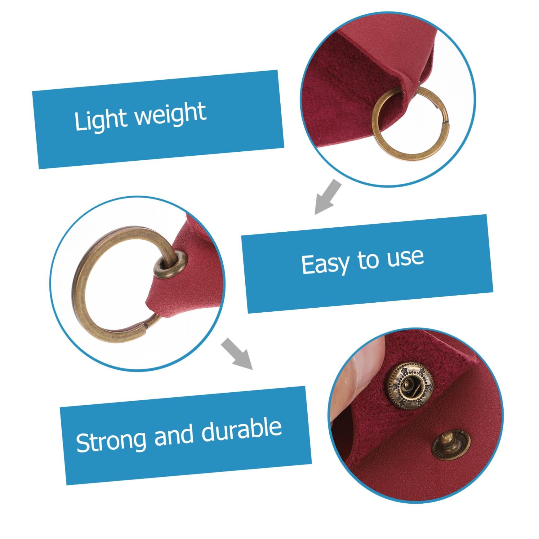 FOMIYES Leather Triangle Coin Pouch Coin Pouch for Storage Men's Key Bag Lightweight Random Color