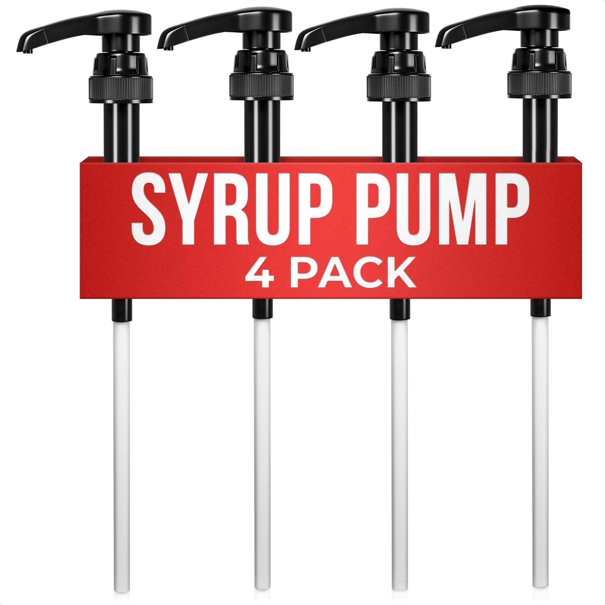 ALPENKOK 4 Pcs Coffee Syrup Pump, Compatible with Skinny, Torani, Davinci