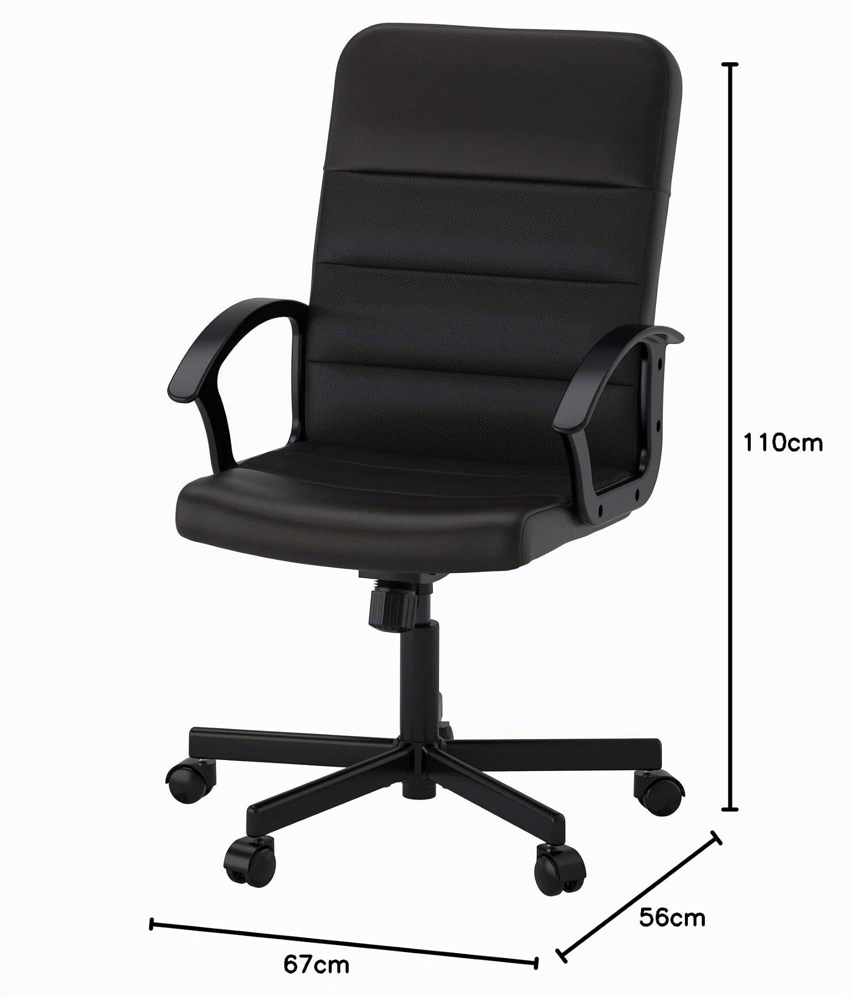IKEA RENBERGET Sedia girevole nera per ufficio : Amazon.es: Hogar