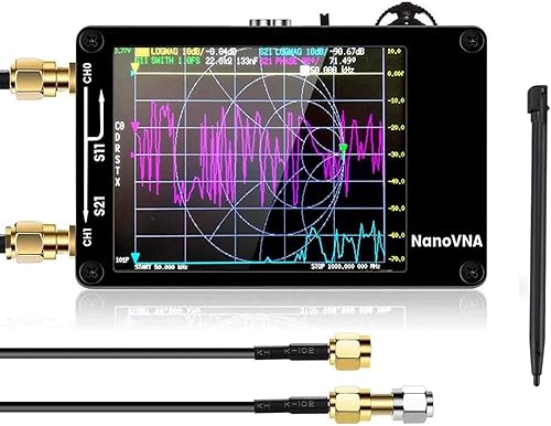 Nanovna - Kit de analizador de red vectorial de 10 KHz-1.5 GHz, SEESII MF HF VHF UHF para medir parámetros S, relación de onda estacional, fase,