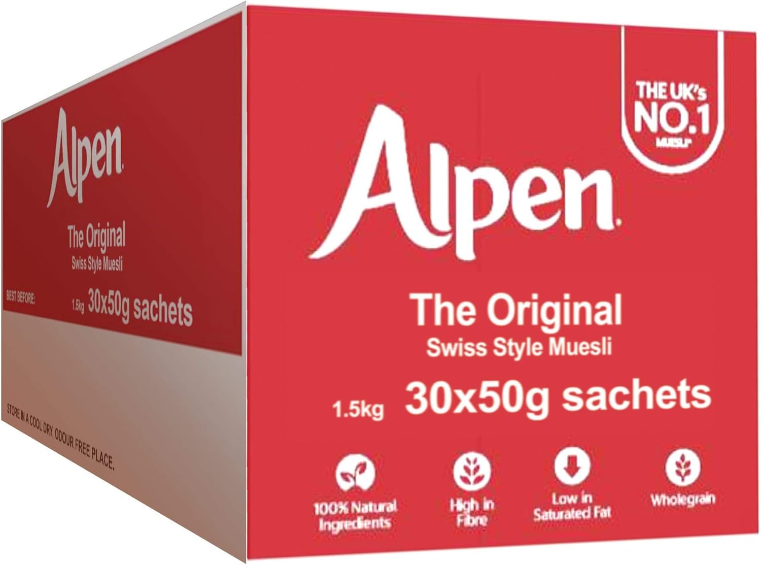 Alpen Original Swiss Style Muesli Sachets, 50g (Pack of 30) Amazon.co