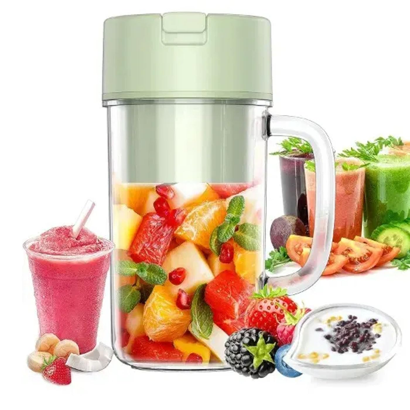 Kabello Personal Blender Juicer USB Rechargeable Ideal for Smoothies, Shakes, Fruit Juice Mixer Grinder for Home Travel Gym Sports Outgoing-picture-24