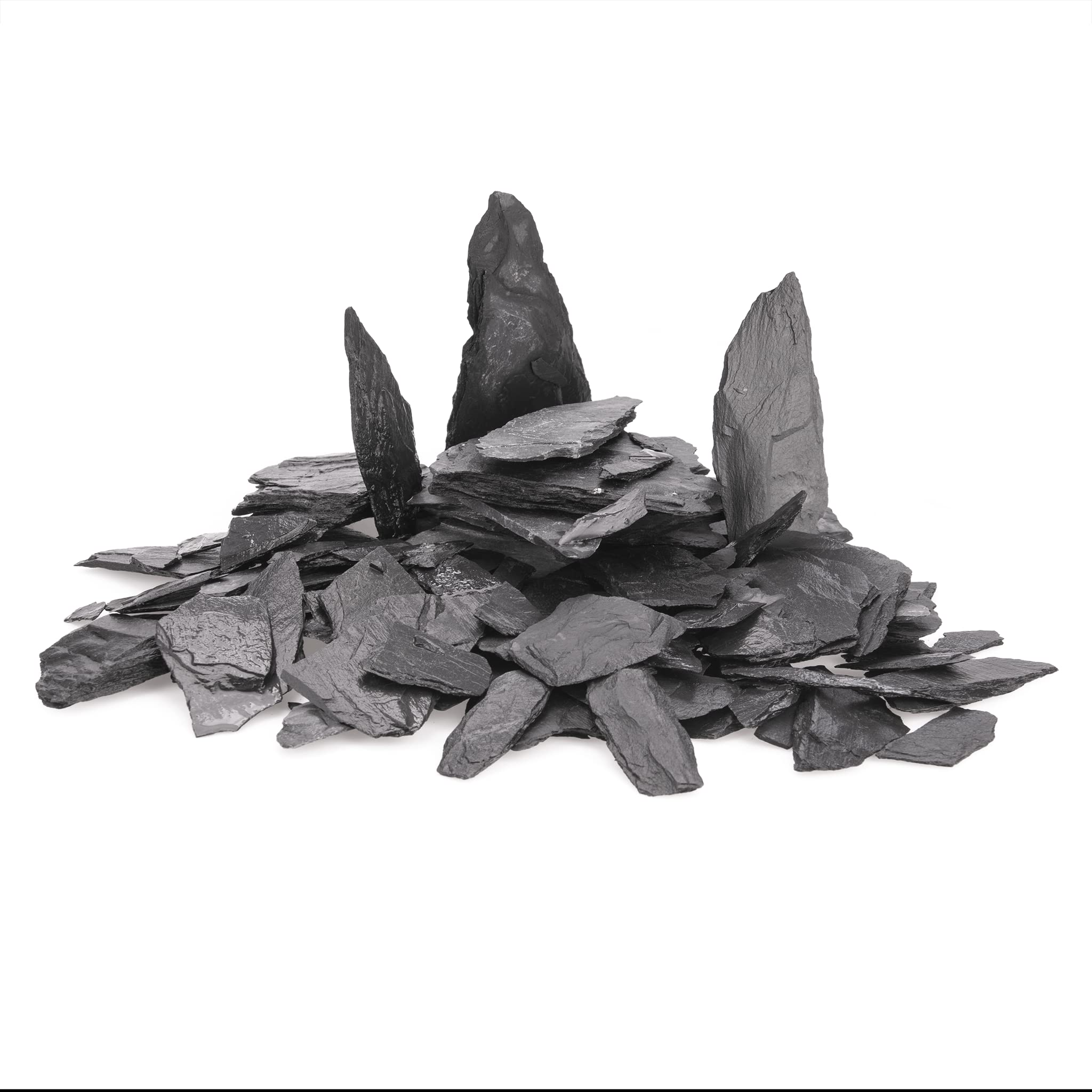 TM Aquatix 1kg Decorative Grey Slate Chippings Aquarium Fish Tank Stone Rock 1-10cm