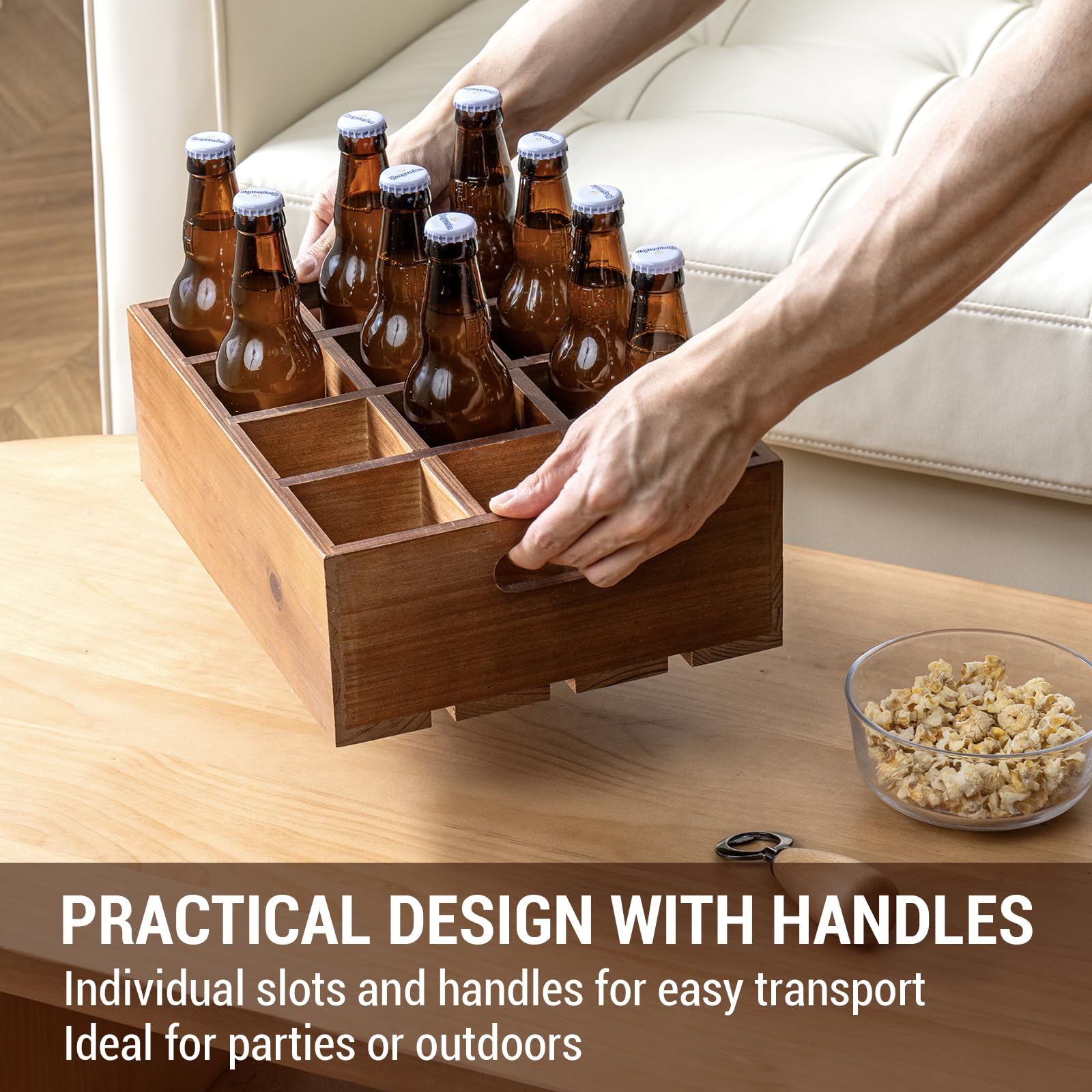 Caja De Regalo De Vino De Madera Retro De Doble Botella Caja | Cuotas Sin Interés