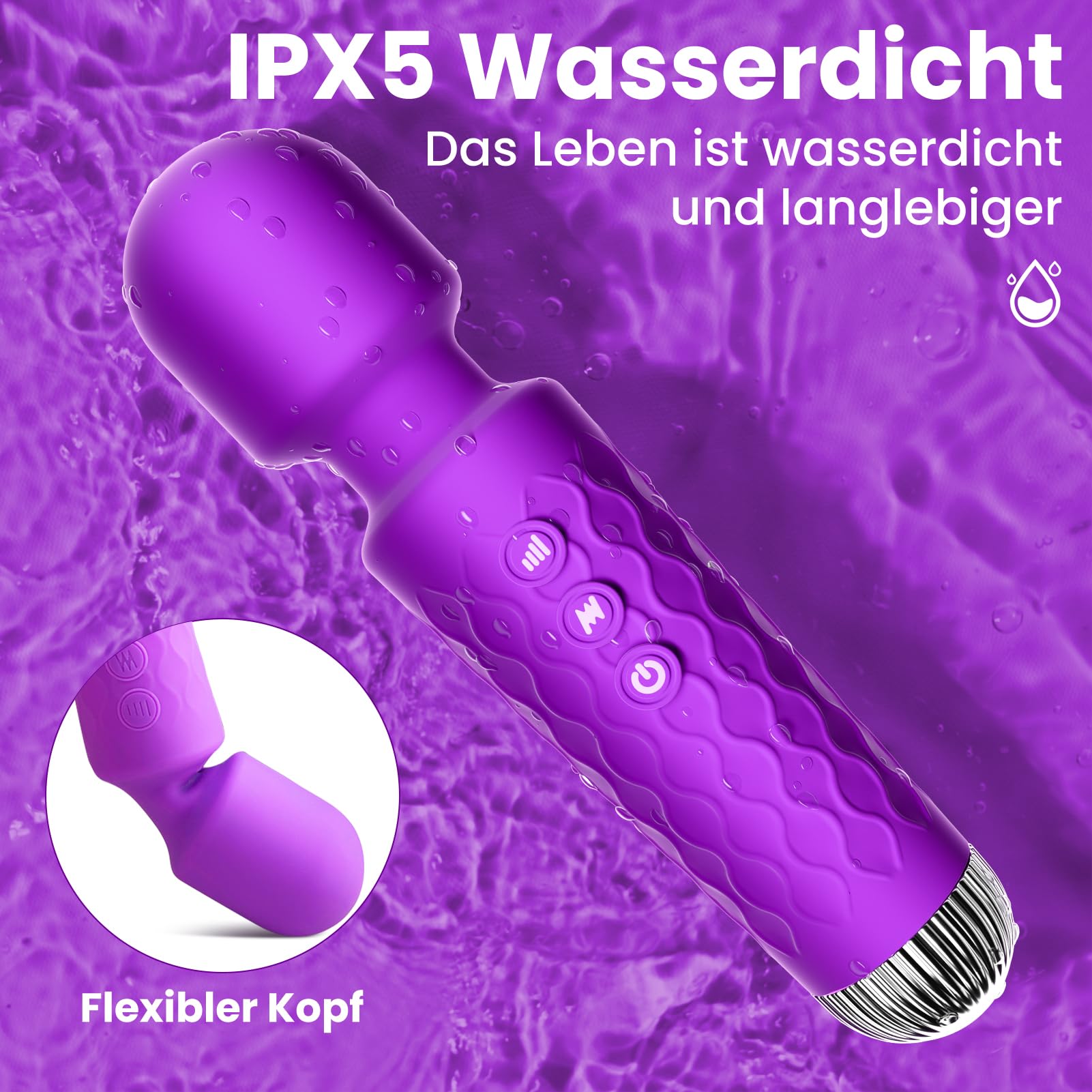Gobeken Vibratore don, dildo con di vibrazione, sex toys vibratoreper don professiole 20 frequenze 10 intensità di vibrazione, vibratoriper donne sexytoysys don viola, vibratoreper don clotoride