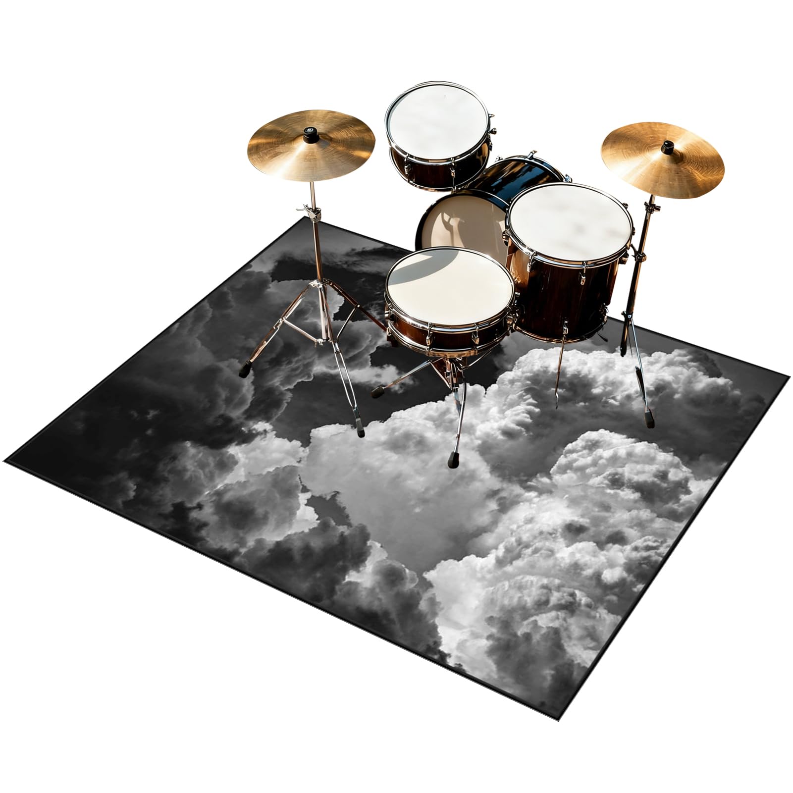 Tappetino Insonorizzato Batteria Drum Tappetino per Batteria e Percussioni Tappeto a Tamburo Tappeto per Batteria Elettrica Tappeto per Batteria Acustica Tappeto Antiscivolo Batteria 230 x 180 cm