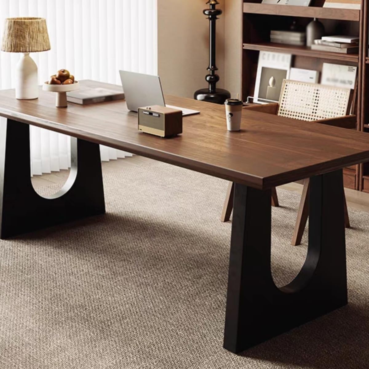 Schreibtische Einfache Möbel aus massivem Walnussholz, geeignet for das Arbeitszimmer des Chefs zu Hause Basteltisch(160cm)