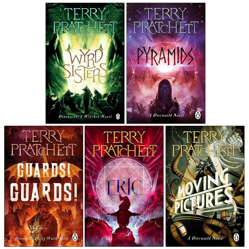Terry pratchett Discworld novels Series 2 :5 books collection set Paperback