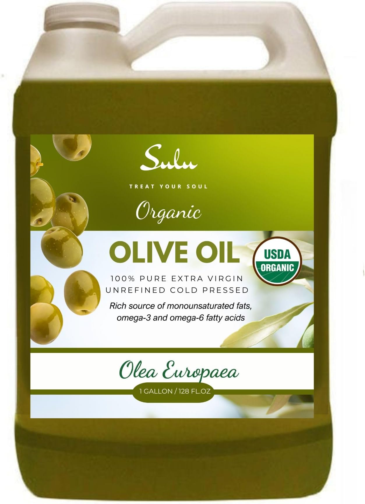 USDA Organic Extra Virgin Cold Pressed Olive Oil (1 Gallon/128 fl.oz)