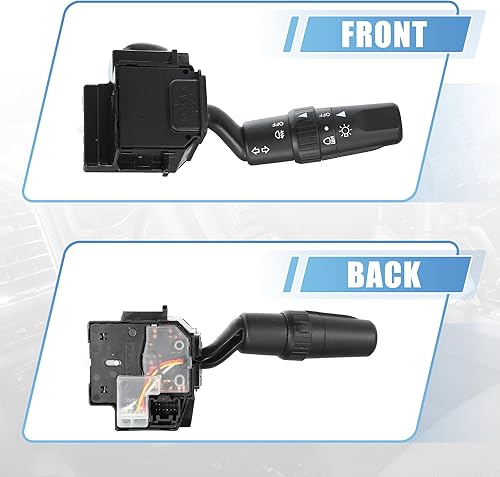 Miniatura 8 de X AUTOHAUX Palanca de giro de columna de dirección de automóvil, interruptor combinado multifunción reemplaza a BN8R-66-122 interruptor de