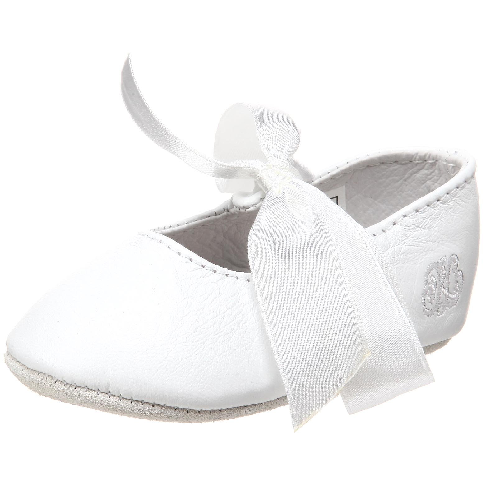 POLO RALPH LAURENRalph Lauren Layette Briley Ballet Crib Shoe (Infant/Toddler),White Lambskin,2 M US Infant