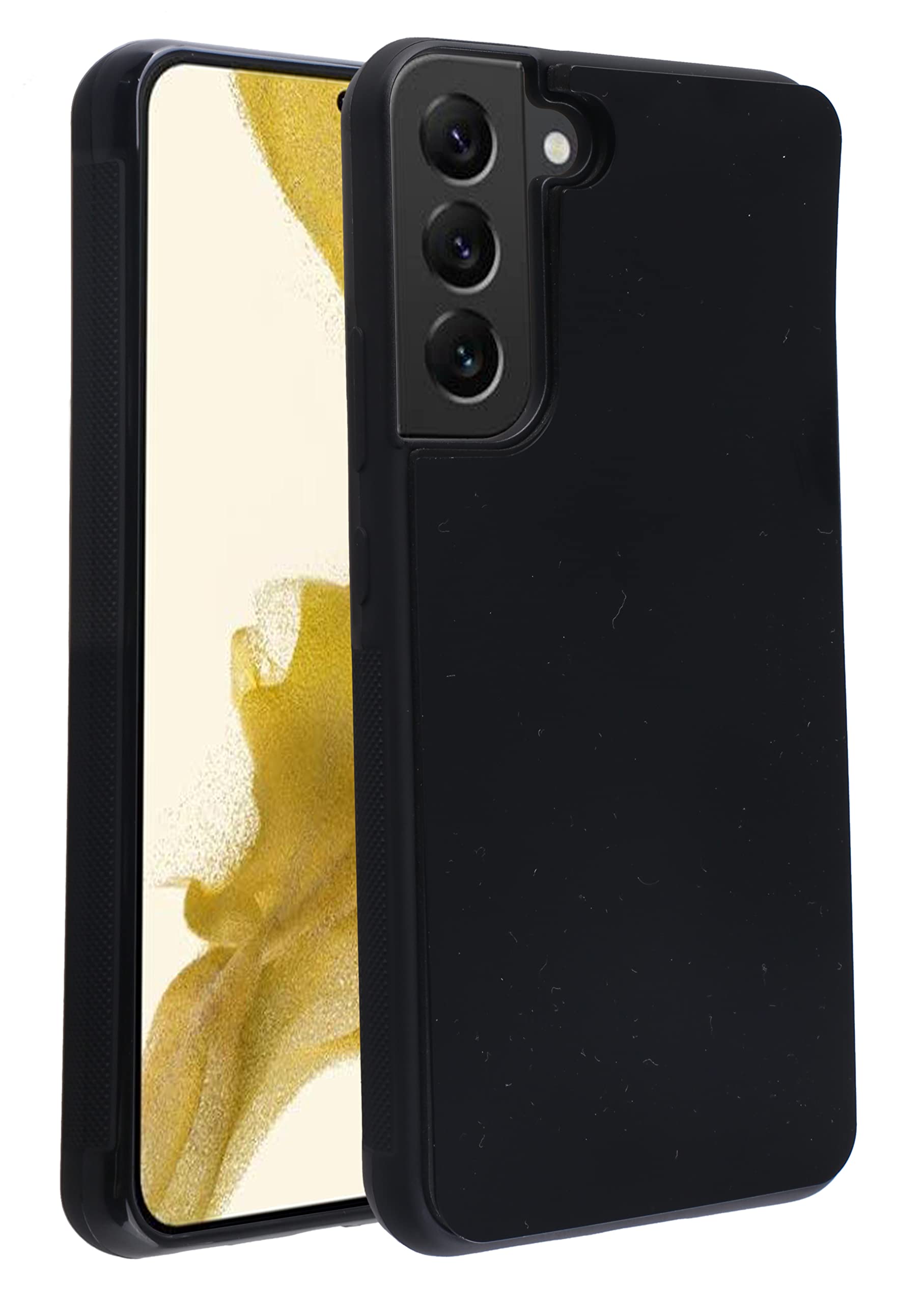 MONCABILE Gravity Phone Case Galaxy S22 Plus, Anti Gravity Pluto Case That Sticks to Anything Sticky Magic Nano Suction AntiGravity Goat Case (Black S22P)