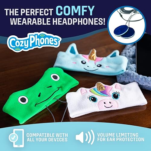 Miniatura 2 de CozyPhones Auriculares de Diadema Sobre la Oreja - Auriculares para Niños con Volumen Limitado con Altavoces Delgados y Diadema de Forro Polar Súper