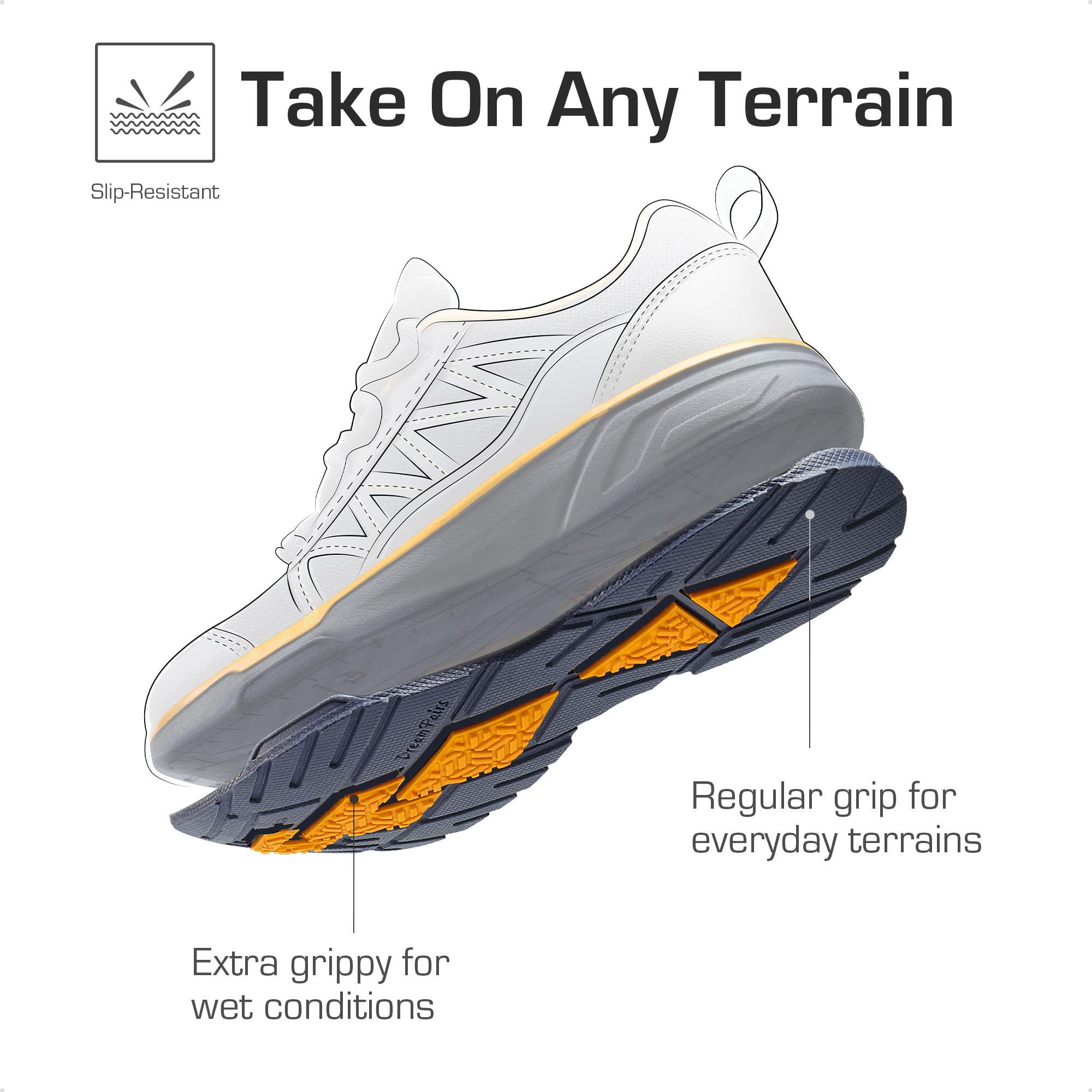 DREAM PAIRS DuraPlay Chaussures de tennis antidérapantes pour garçons et filles Chaussures de sport légères à lacets pour petit/grand enfant