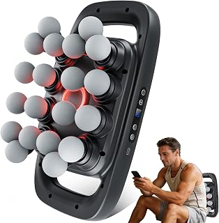 Beown 20 Head Massage Gun Deep Tissue, Back Muscle Massager with 3 Modes & 30 Intensity Levels for Legs, Waist, Back, Neck, Portable Percussion Massage Gun for Pain Relief
