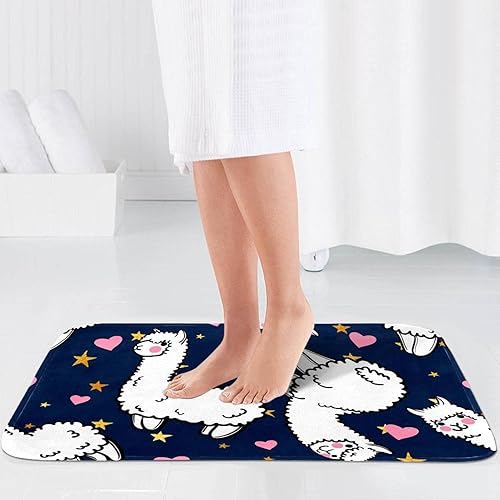 Miniatura 4 de Alpaca Heart Star juego de cortina de ducha impermeable y tapete de poliéster con ganchos 708 x 708 pulgadas