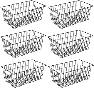 Redrubbit Wire Storage Baskets, Large Farmhouse Metal Freezer Basket Sto...