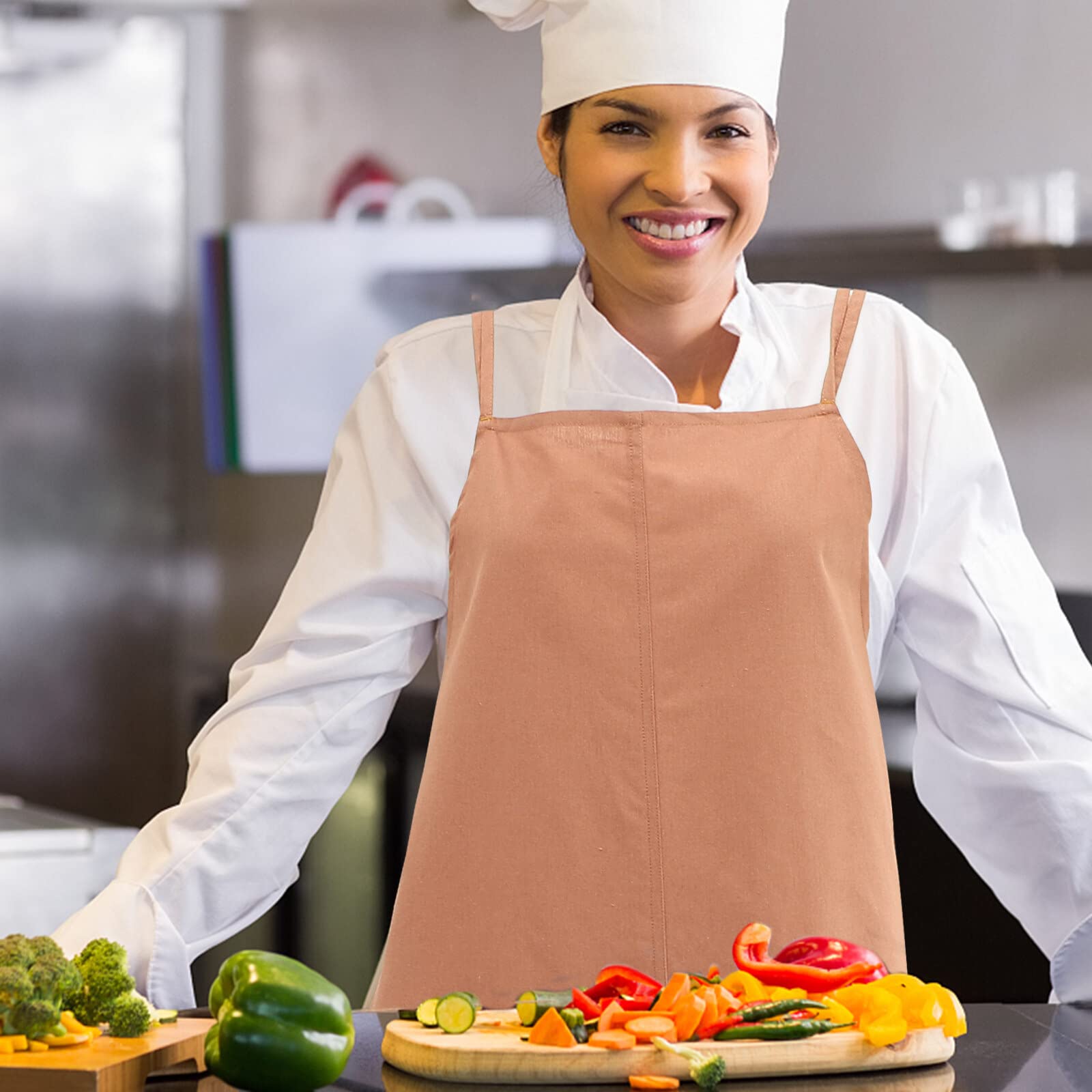 Grembiule da cucina regolabile in cotone, grembiule da negozio di fiori, grembiule decorativo da cuoco, 4 pezzi, Come mostrato, 109X97X0.1CM