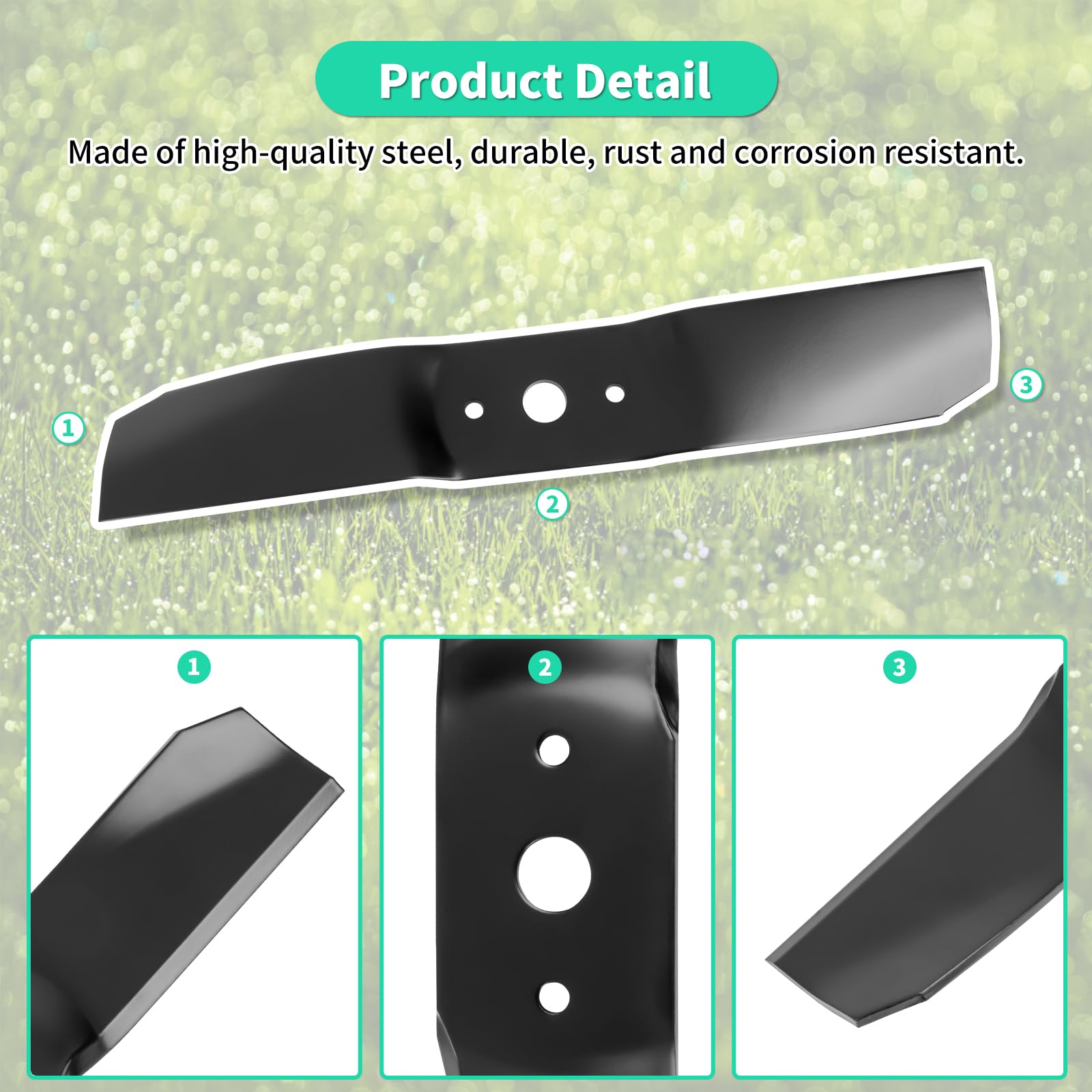 Cuchillas de cortacésped 759-3939 para cubierta de 44 pulgadas, cuchillas de cortacésped 742-3036 compatibles con Cub Cadet GT2186 GT2544 208 209, sustituye a 759-3929, 325-442, 01008616