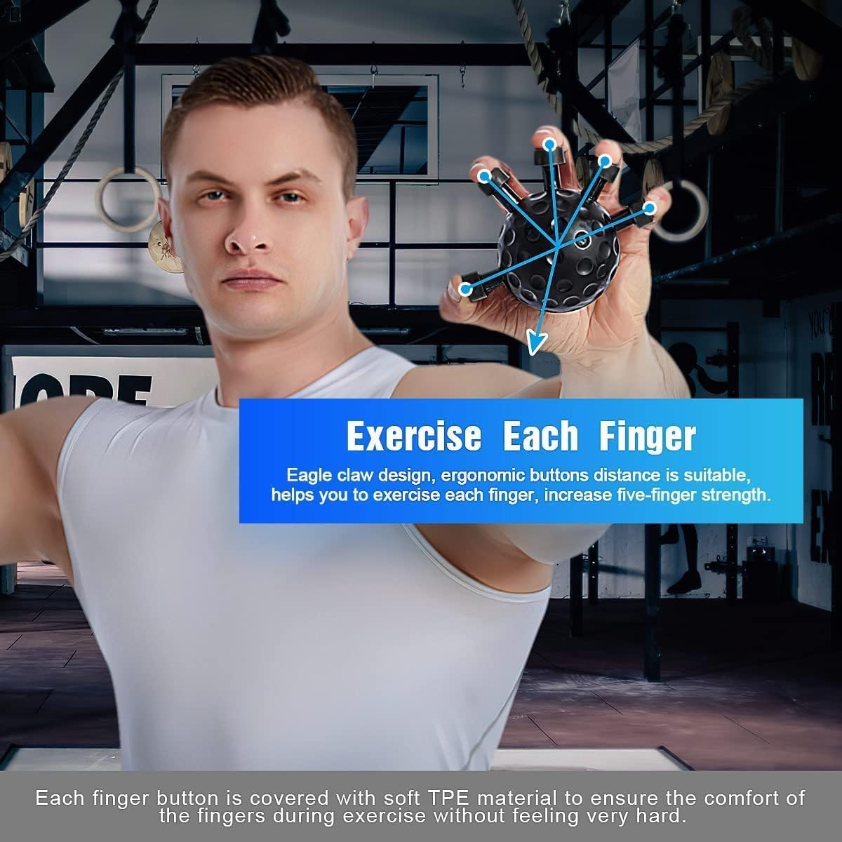 NIYANETAIL Finger Grip Strengthener – Finger-Piston Hand Exerciser with Adjustable Spring Resistance | Finger Strength Trainer for Musicians, Athletes, Rock Climbers, Rehab & Dexterity Training 3