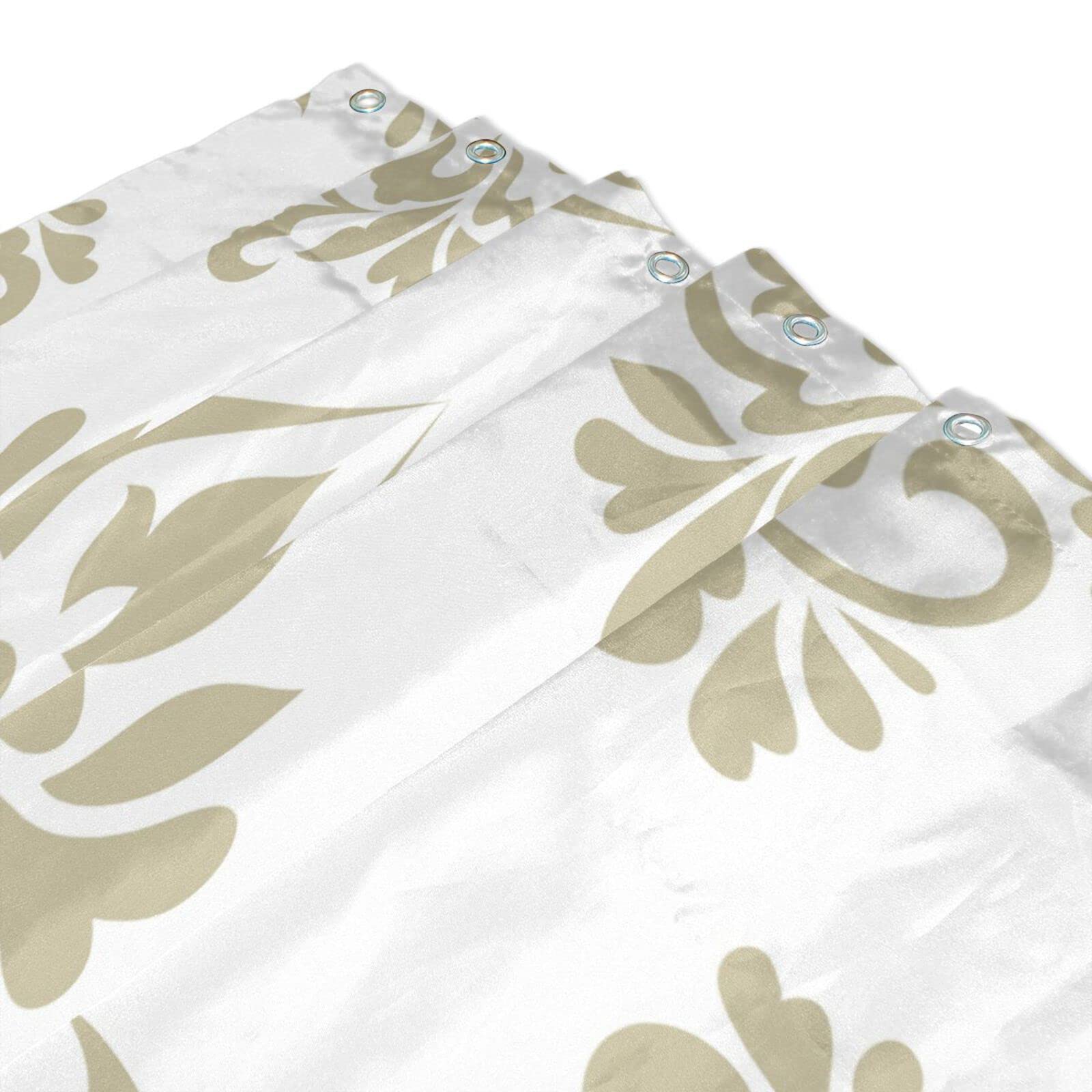Tenda Doccia Design Fiori 240x200 cm - Tessuto Idrorepellente Grigio